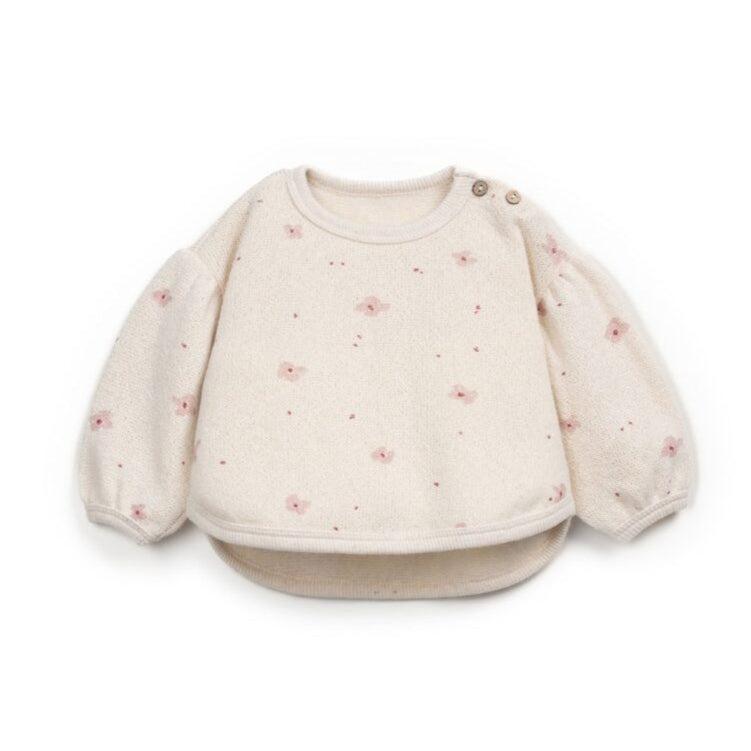 PlayUp - Jersey Sweater - Pink Floral-Long Sleeves-3-6M (6M)-Posh Baby