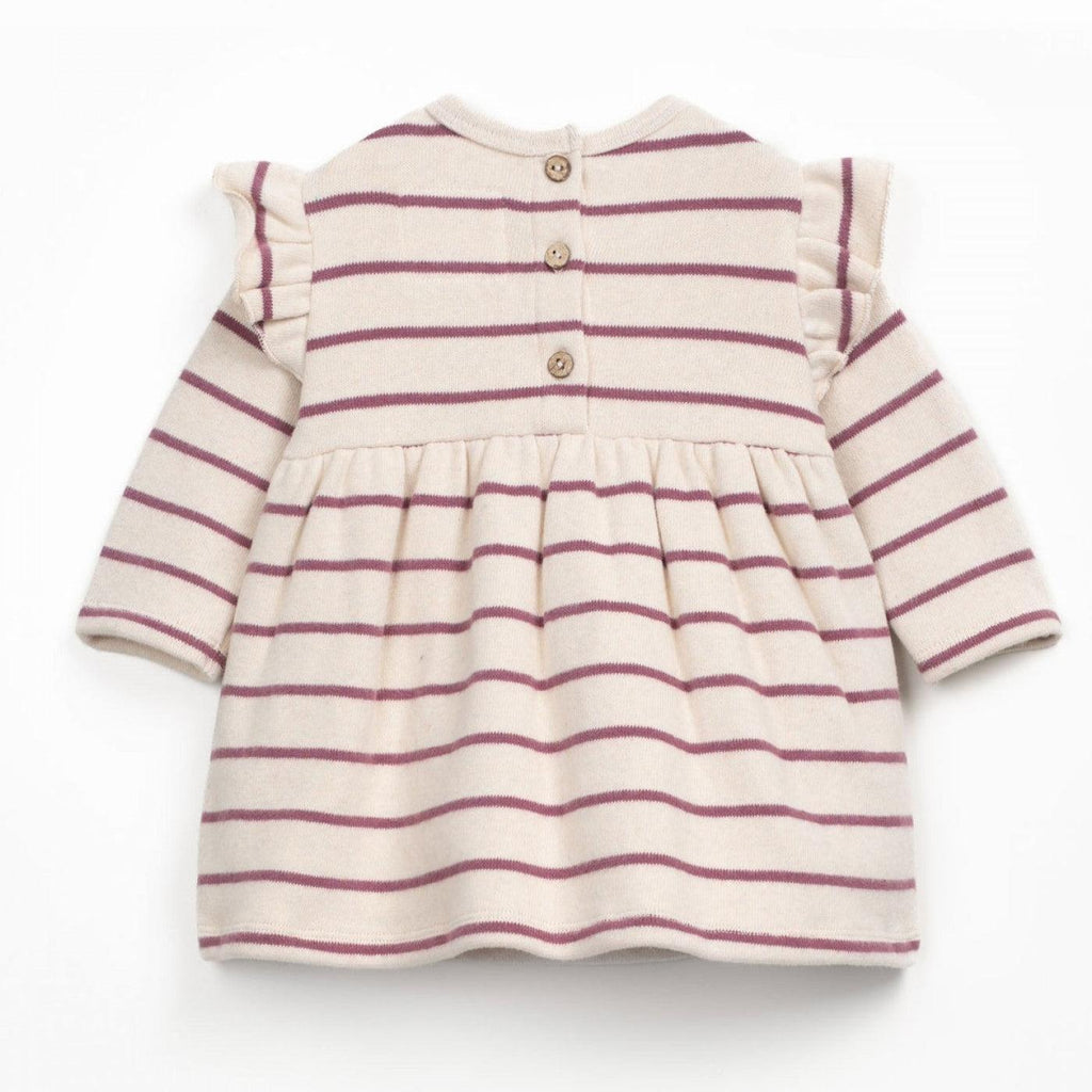 PlayUp - Long Sleeve Dress - Berry Stripe-Dresses-0-3M (3M)-Posh Baby