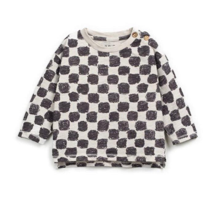 PlayUp - Long Sleeve Jersey Tee - Granite Checkers-Long Sleeves-0-3M (3M)-Posh Baby