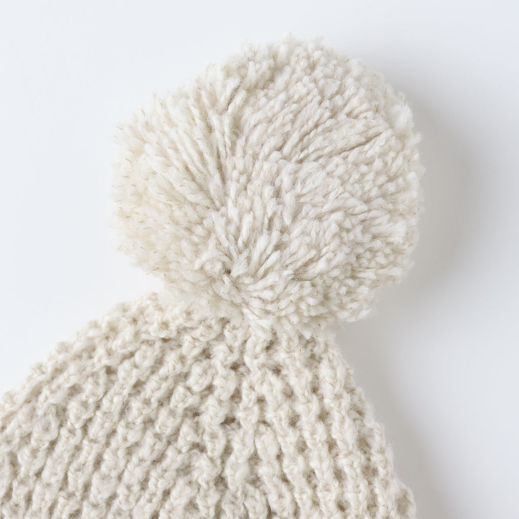 Quincy Mae - Knit Pom Pom Beanie-Hats-Forest-0-6M-Posh Baby