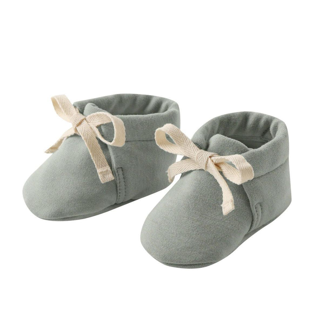 Quincy Mae - Organic Baby Booties - Fern-Shoes + Booties-0-3M-Posh Baby