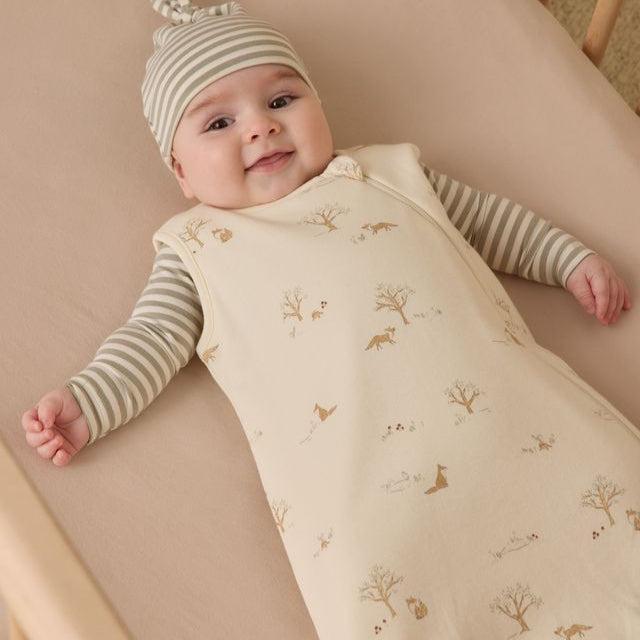 Quincy Mae - Organic Cotton Sleep Sack - 1.0 TOG - Fox Land-Sleep Sacks + Bags-0-6M-Posh Baby