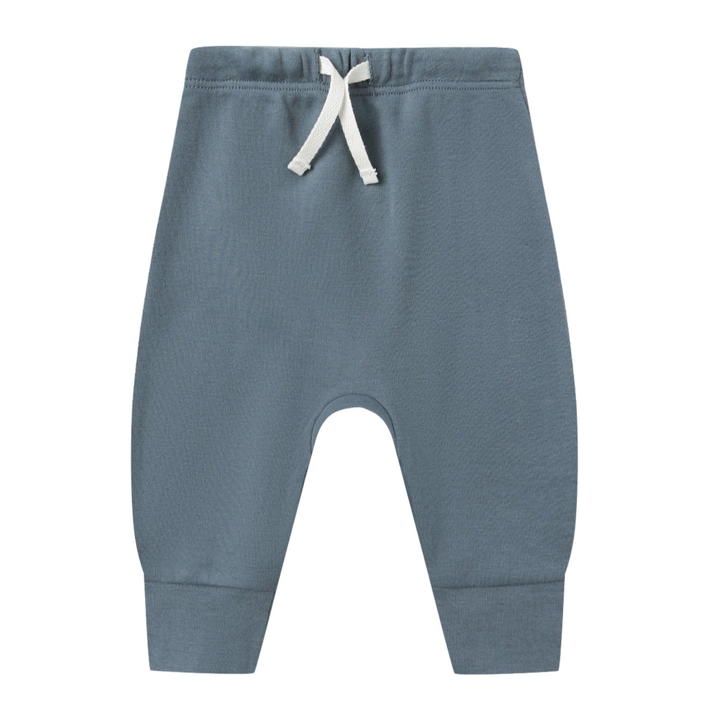 Quincy Mae - Organic Drawstring Pants - Ocean-Bottoms-NB-Posh Baby