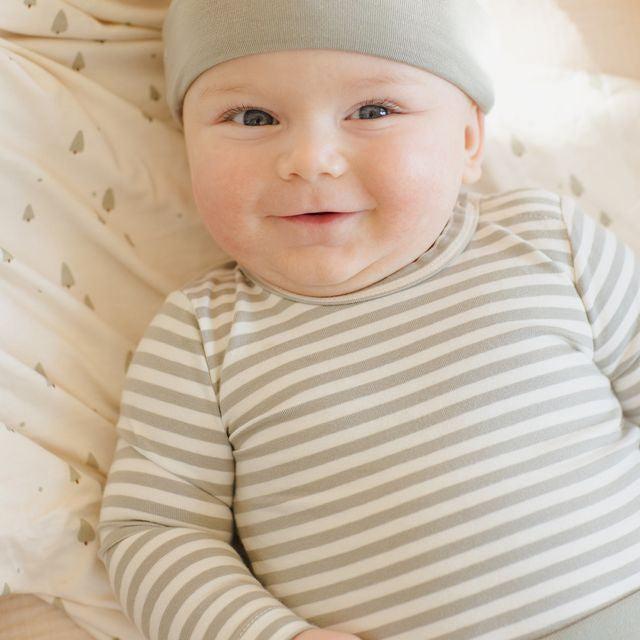 Quincy Mae - Organic Long Sleeve Bodysuit (2-Pack) - Fox Land + Fern Stripe-Onesies-Newborn-Posh Baby