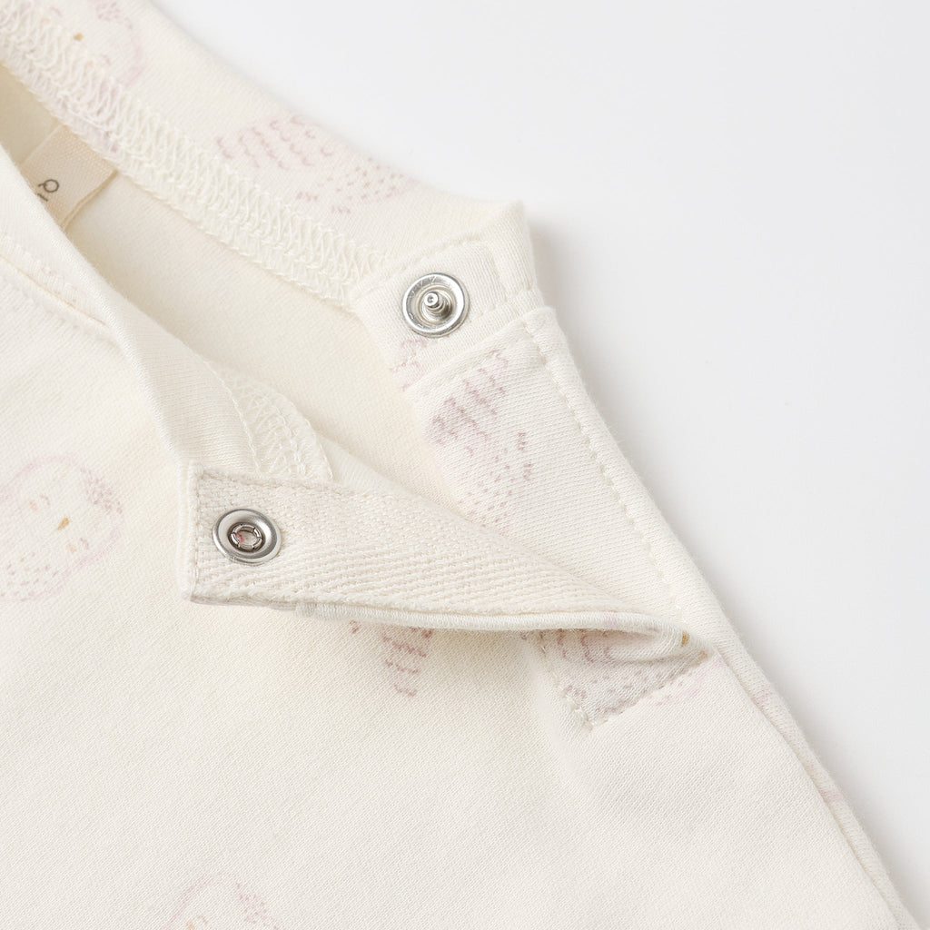 Quincy Mae - Organic Long Sleeve Ruffle Tee - Snow Owls-Long Sleeves-0-3M-Posh Baby