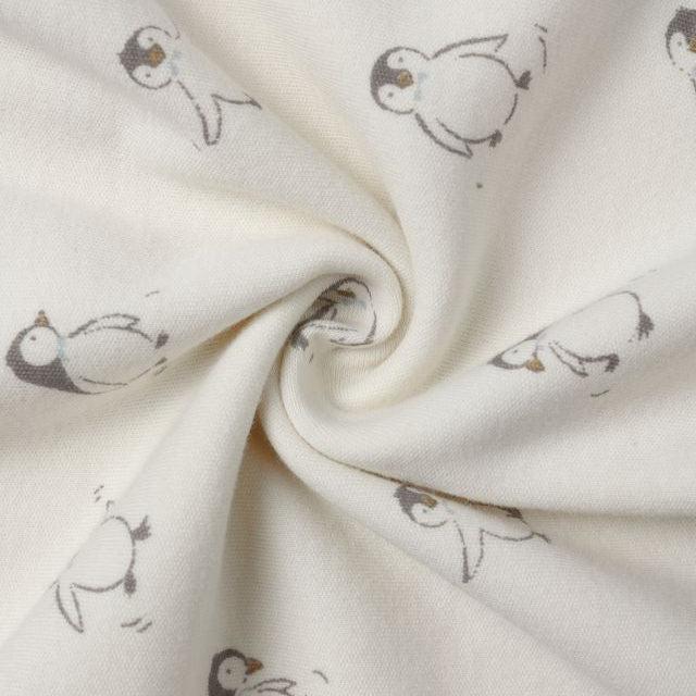 Quincy Mae - Organic Long Sleeve Zipper Romper - Penguins-Footies + Rompers (Basic)-0-3M-Posh Baby