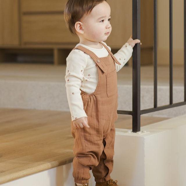 Quincy Mae - Organic Overalls - Cedar-Overalls-0-3M-Posh Baby