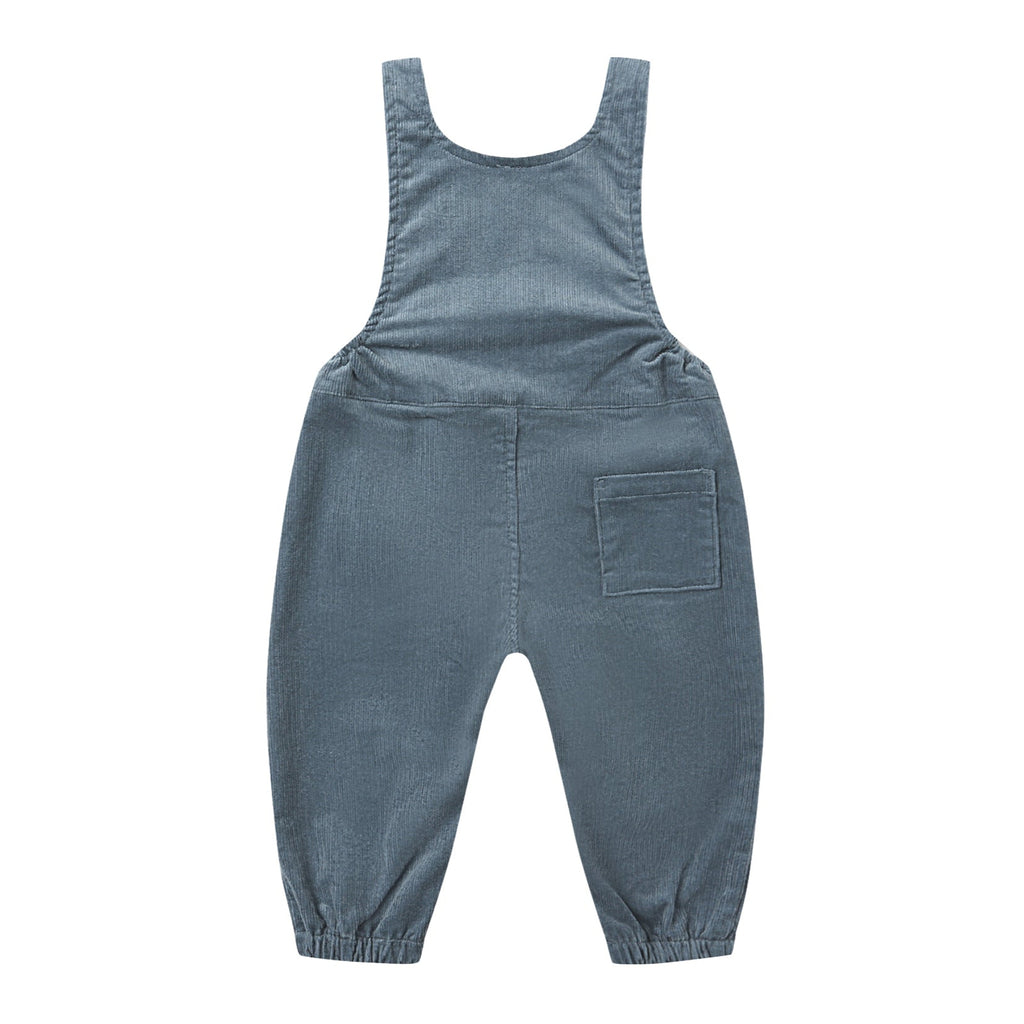Quincy Mae - Organic Overalls - Ocean-Overalls-0-3M-Posh Baby