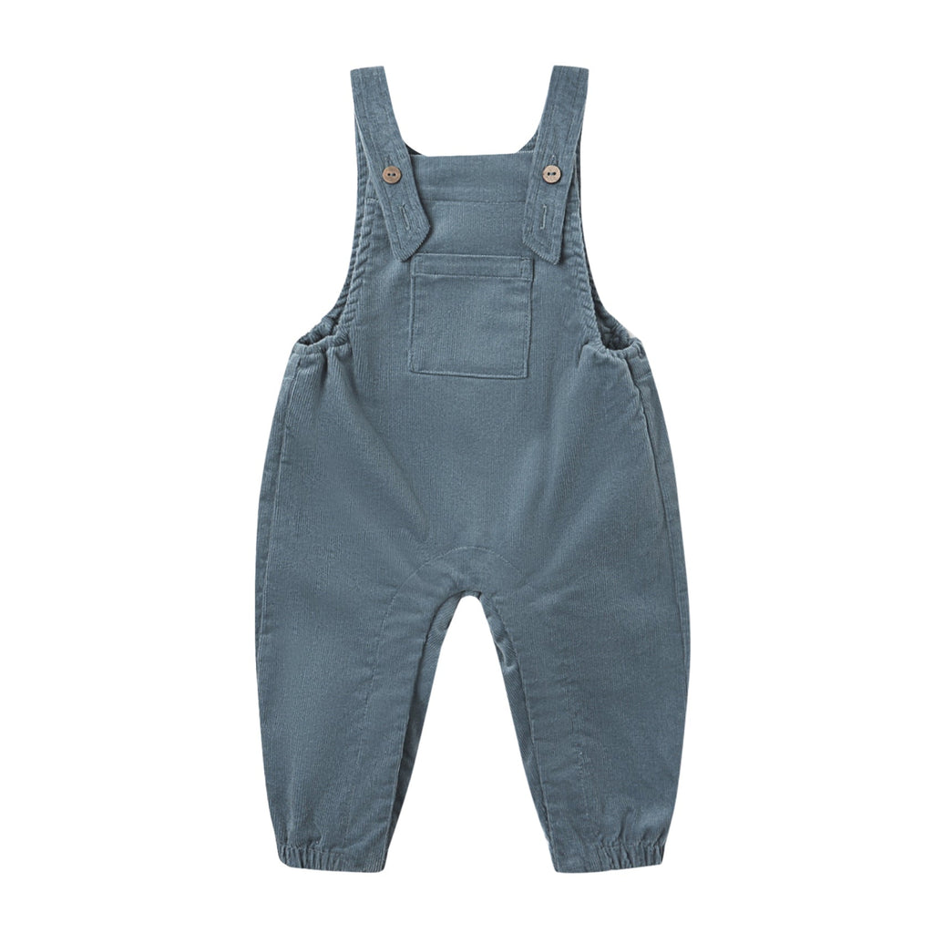 Quincy Mae - Organic Overalls - Ocean-Overalls-0-3M-Posh Baby