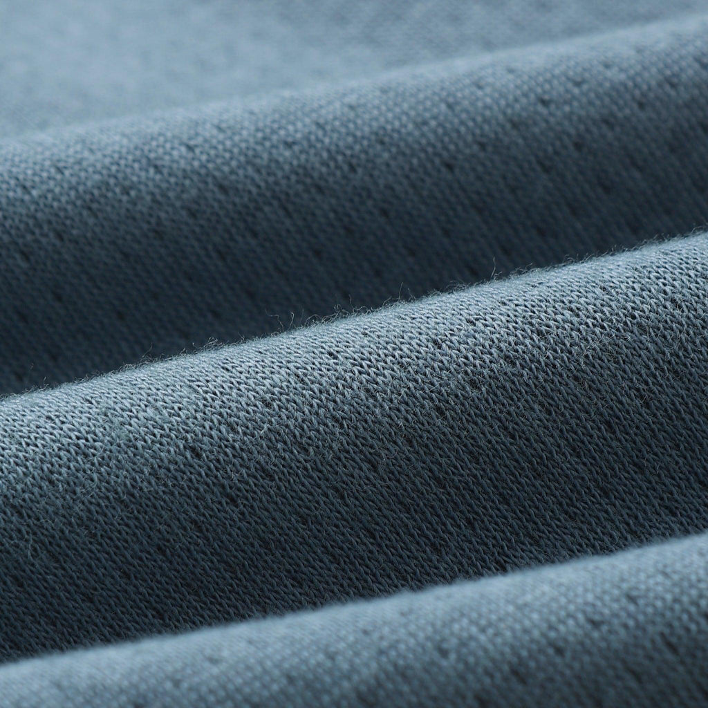 Quincy Mae - Organic Pointelle Pocket Sweatshirt - Ocean-Long Sleeves-0-3M-Posh Baby