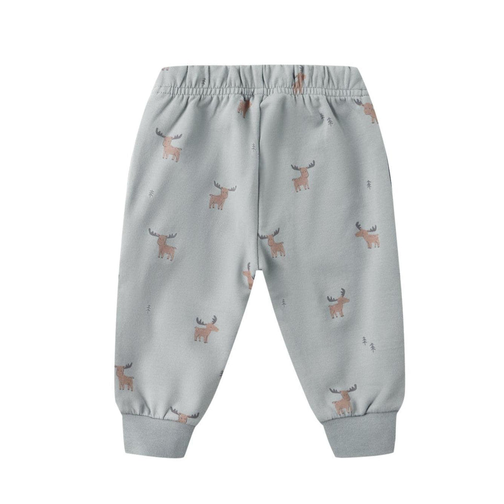 Quincy Mae - Organic Relaxed Sweatpants - Moose-Bottoms-0-3M-Posh Baby