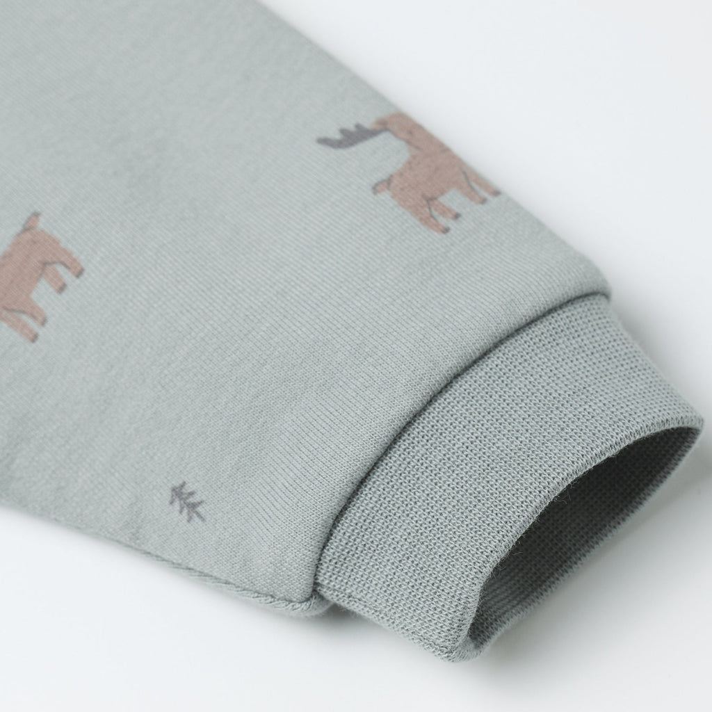 Quincy Mae - Organic Relaxed Sweatshirt - Moose-Long Sleeves-0-3M-Posh Baby
