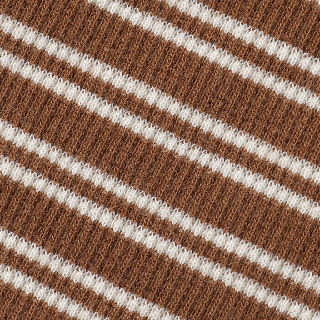 Quincy Mae - Organic Ribbed Romper - Cedar Stripe-Footies + Rompers (Fashion)-0-3M-Posh Baby