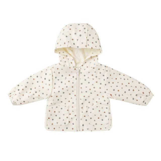 Quincy Mae - Rain Coat - Geometric-Coats + Outerwear-3-6M-Posh Baby
