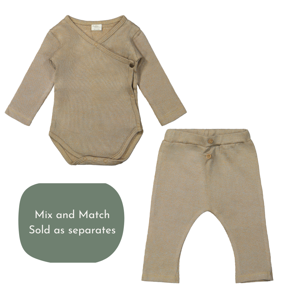 Riffle (Amsterdam) - Organic Cotton Knit Bodysuit - Stone Blue-Onesies-0-3M (1M)-Posh Baby