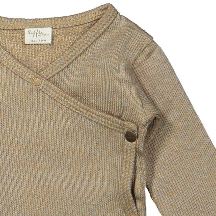 Riffle (Amsterdam) - Organic Cotton Knit Bodysuit - Stone Blue-Onesies-0-3M (1M)-Posh Baby