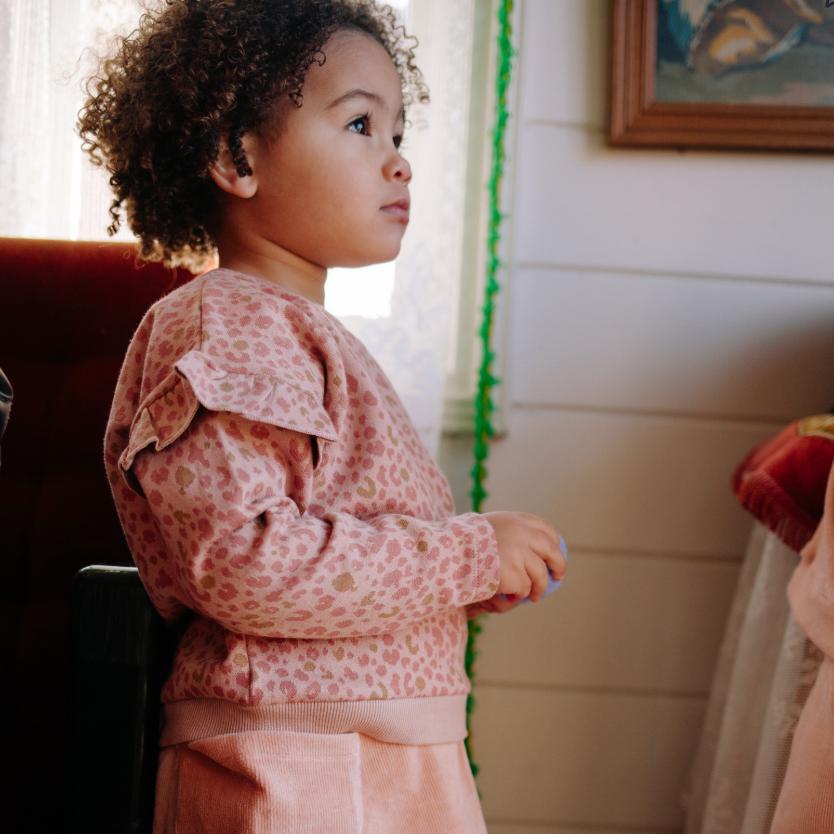 Riffle (Amsterdam) - Organic Cotton Knit Sweatshirt - Animal Jacquard-Long Sleeves-12-18M (12M)-Posh Baby