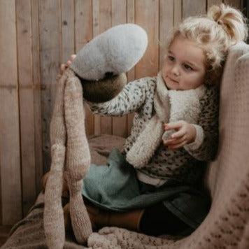 Riffle Amsterdam - Organic Cotton Knit Top - Heather Grey Acorn-Long Sleeves-2-4M-Posh Baby
