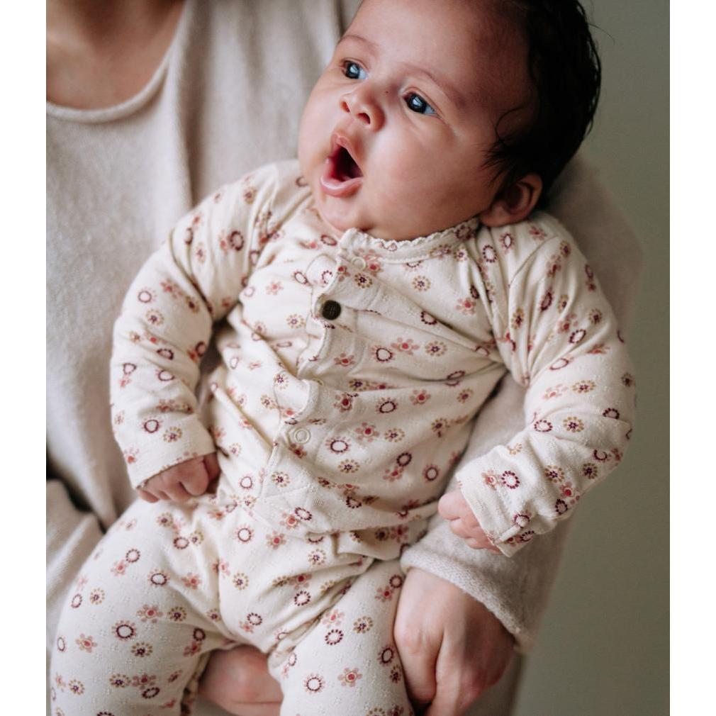 Riffle (Amsterdam) - Organic Cotton Romper - Floral-Footies + Rompers (Fashion)-Newborn (NB)-Posh Baby