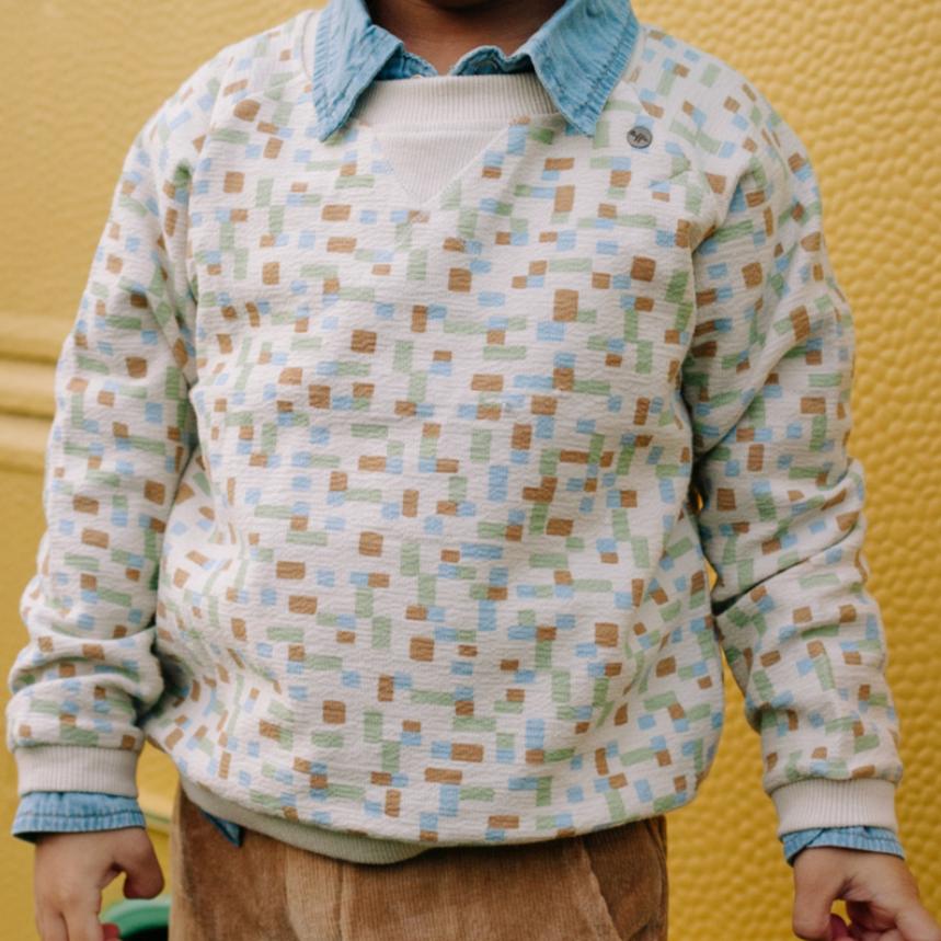 Riffle (Amsterdam) - Organic Cotton Sweatshirt - Color-Block-Long Sleeves-12-18M (12M)-Posh Baby