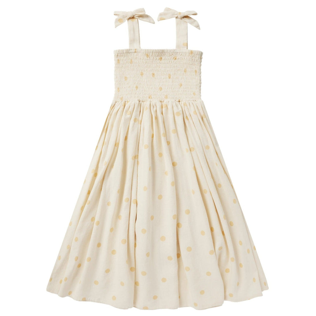Rylee + Cru - Ivy Dress - Yellow Polka Dot-Dresses-2-3T-Posh Baby