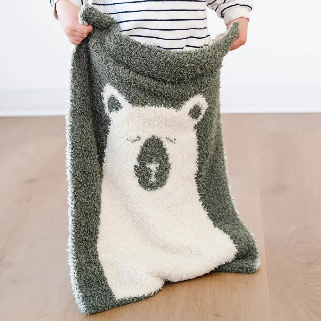 Saranoni - Double-Layer Bamboni Mini Blanket-Lovey + Security Blankets-Bear-Posh Baby