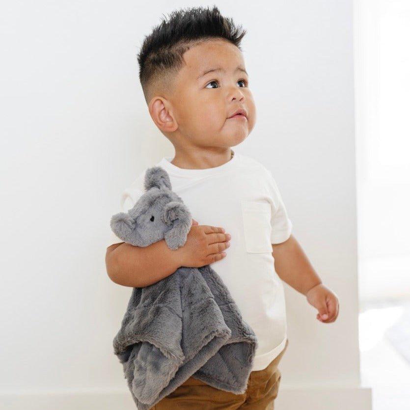 Saranoni - Stuffed Animal Loveys-Lovey + Security Blankets-Elephant-Posh Baby