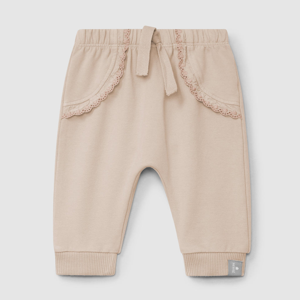 Snug - Organic Brushed Cotton Pants - Blush-Bottoms-3-6M (3M)-Posh Baby