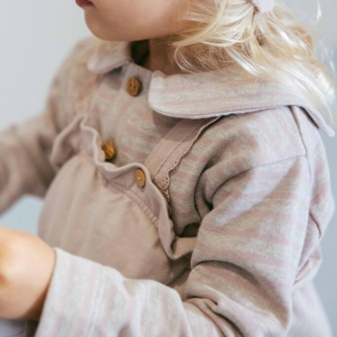 Snug - Organic Cotton Plush Ruffle Overalls - Blush-Overalls-3-6M (3M)-Posh Baby