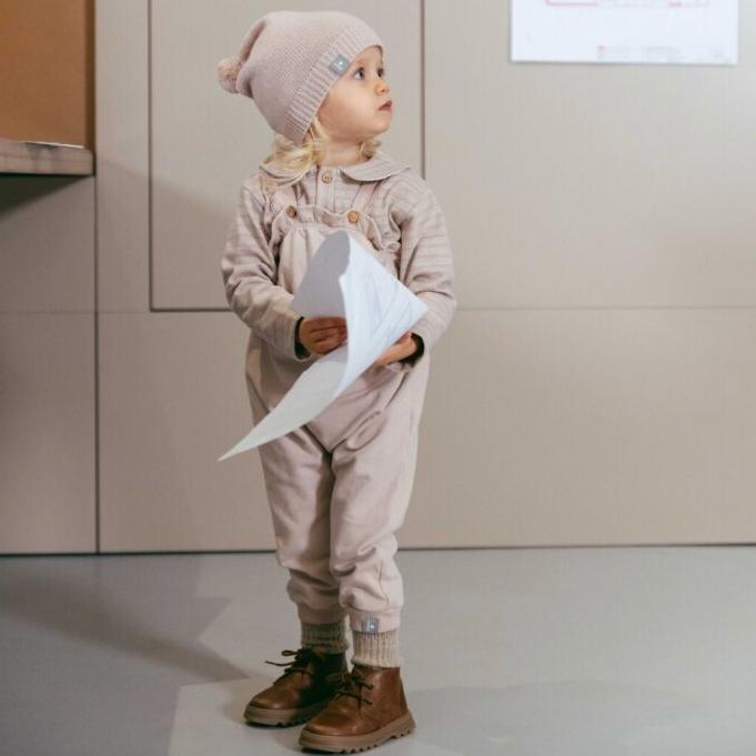 Snug - Organic Cotton Plush Ruffle Overalls - Blush-Overalls-3-6M (3M)-Posh Baby