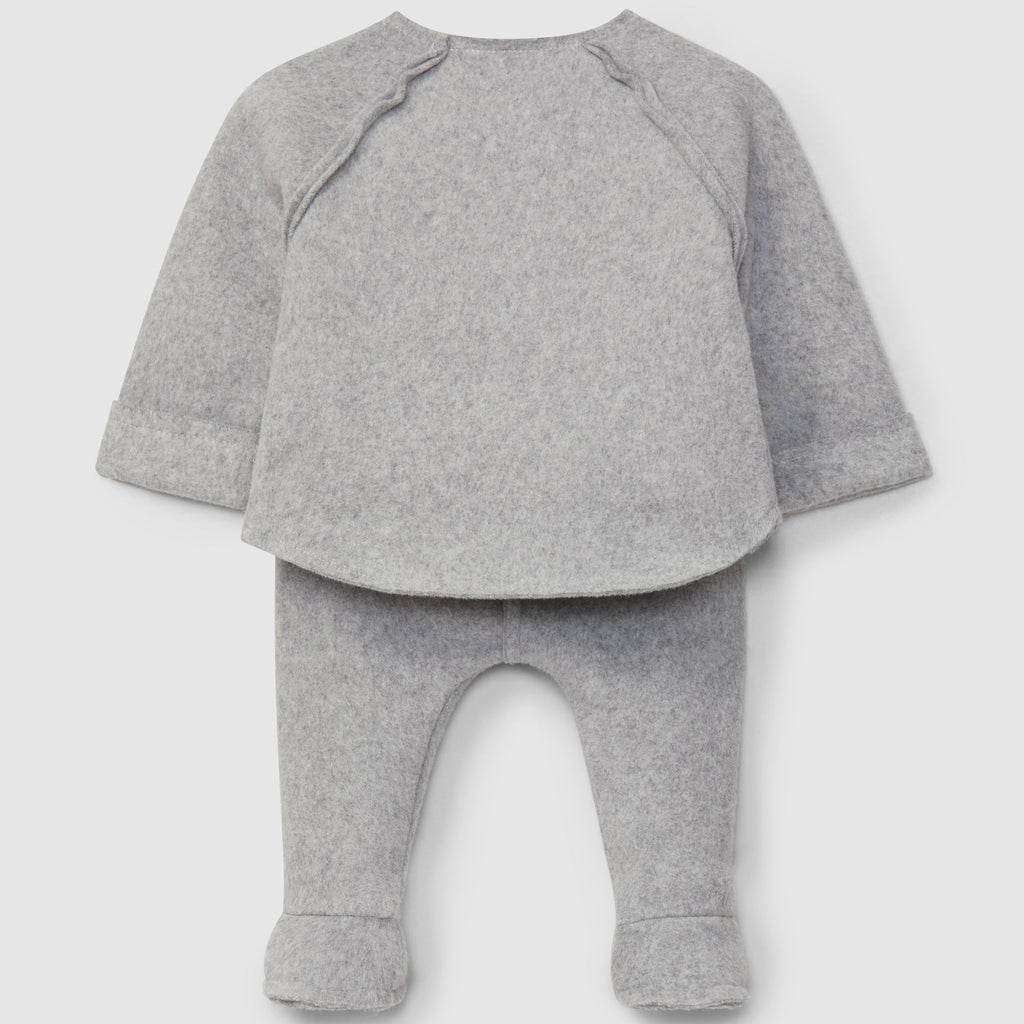 Snug - Organic Cotton Polar Fleece Set - Grey-Sets-Newborn (0M)-Posh Baby