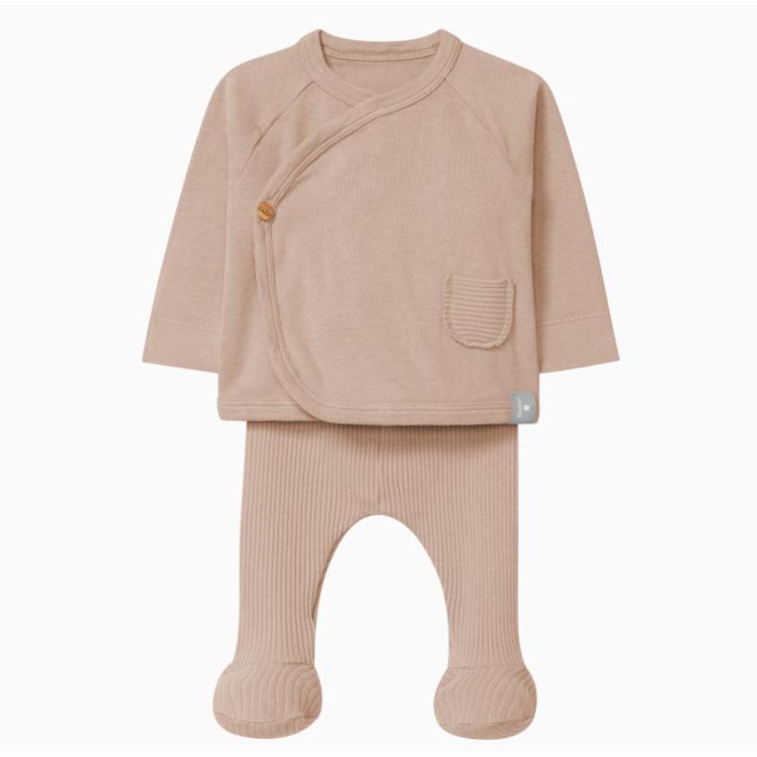 Snug - Organic Cotton Ribbed Set - Blush-Sets-Newborn (0M)-Posh Baby