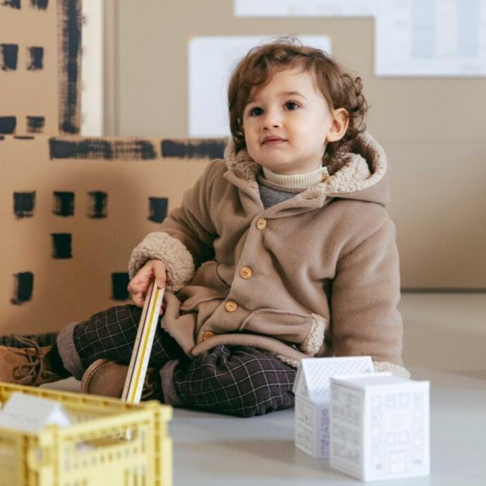 Snug - Organic Fleece Hooded Coat - Mocha-Coats + Outerwear-3-6M (3M)-Posh Baby