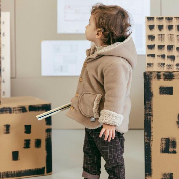 Snug - Organic Fleece Hooded Coat - Mocha-Coats + Outerwear-3-6M (3M)-Posh Baby