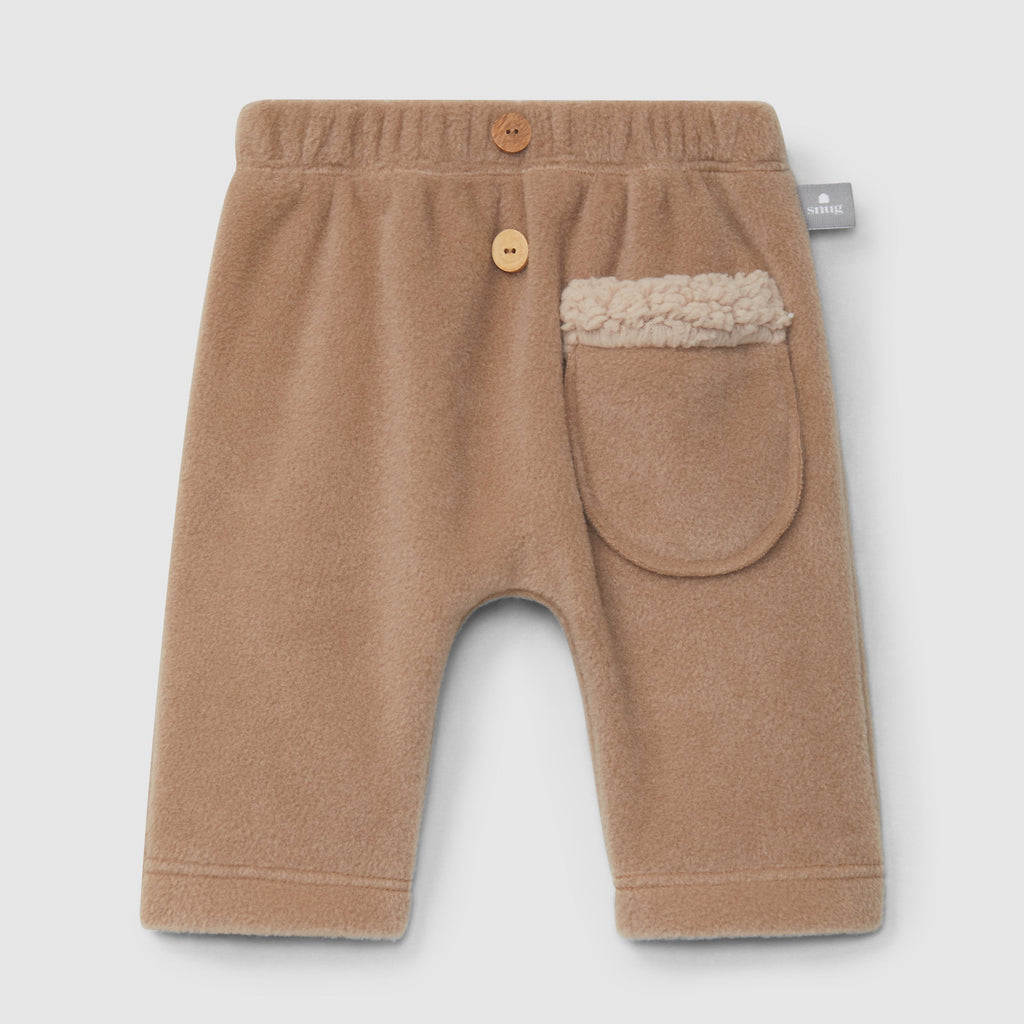 Snug - Organic Fleece Pants - Mocha-Bottoms-3-6M (3M)-Posh Baby
