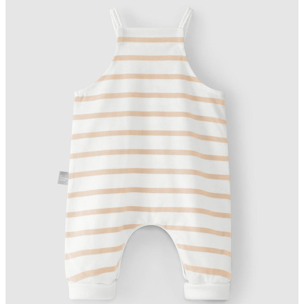 Snug (Portugal) - Pocket Overalls - Taupe Stripe-Footies + Rompers (Fashion)-Newborn-Posh Baby