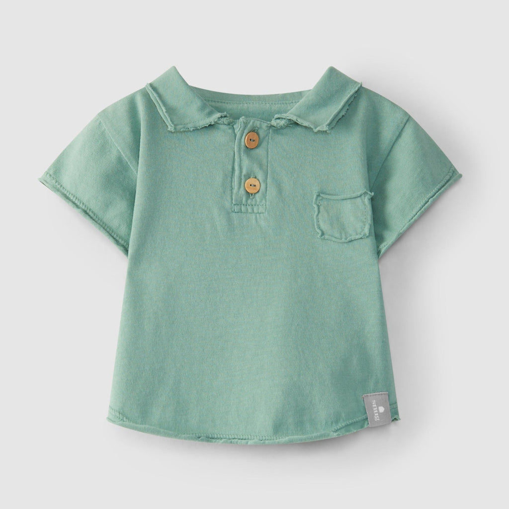 Snug (Portugal) - Polo Shirt - Sea Green-Short Sleeves-0-3M-Posh Baby