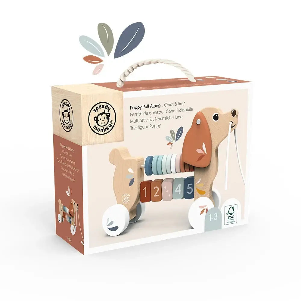Speedy Monkey - Pull Along Puppy-Interactive-Posh Baby