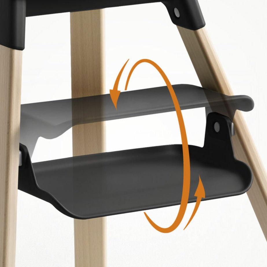 Stokke - Clikk High Chair - Black + Natural (Store Pick-Up Only)-Stokke Clikk-Posh Baby