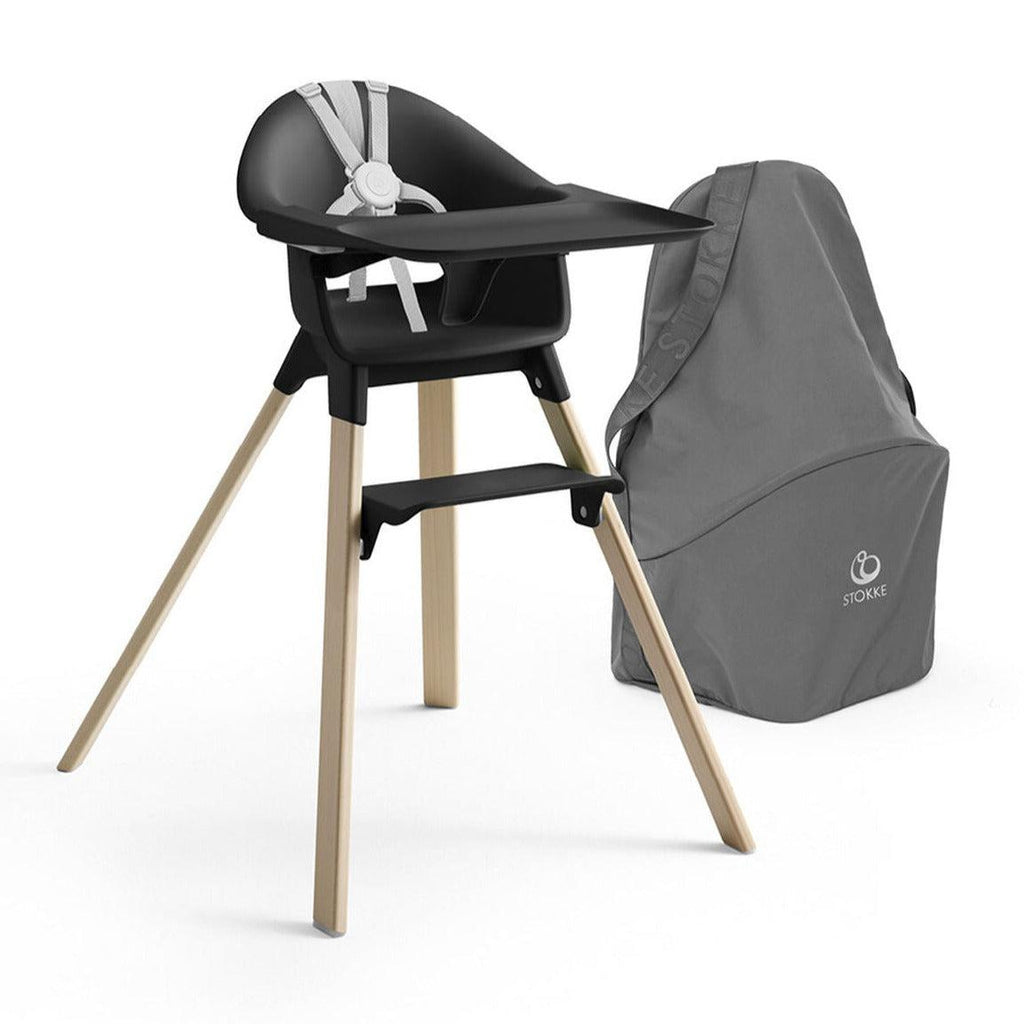 Stokke - Clikk High Chair - Black + Natural (Store Pick-Up Only)-Stokke Clikk-Posh Baby