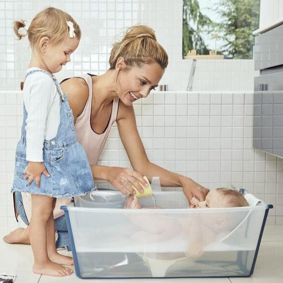 Stokke - Flexi Bath Bundle Tub with Newborn Support - White-Bath Tubs-Posh Baby