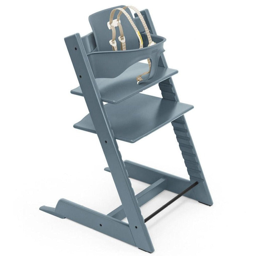 Stokke - Tripp Trapp Chair + Baby Set Bundle - Fjord Blue-Tripp Trapp High Chair Bundles-Posh Baby