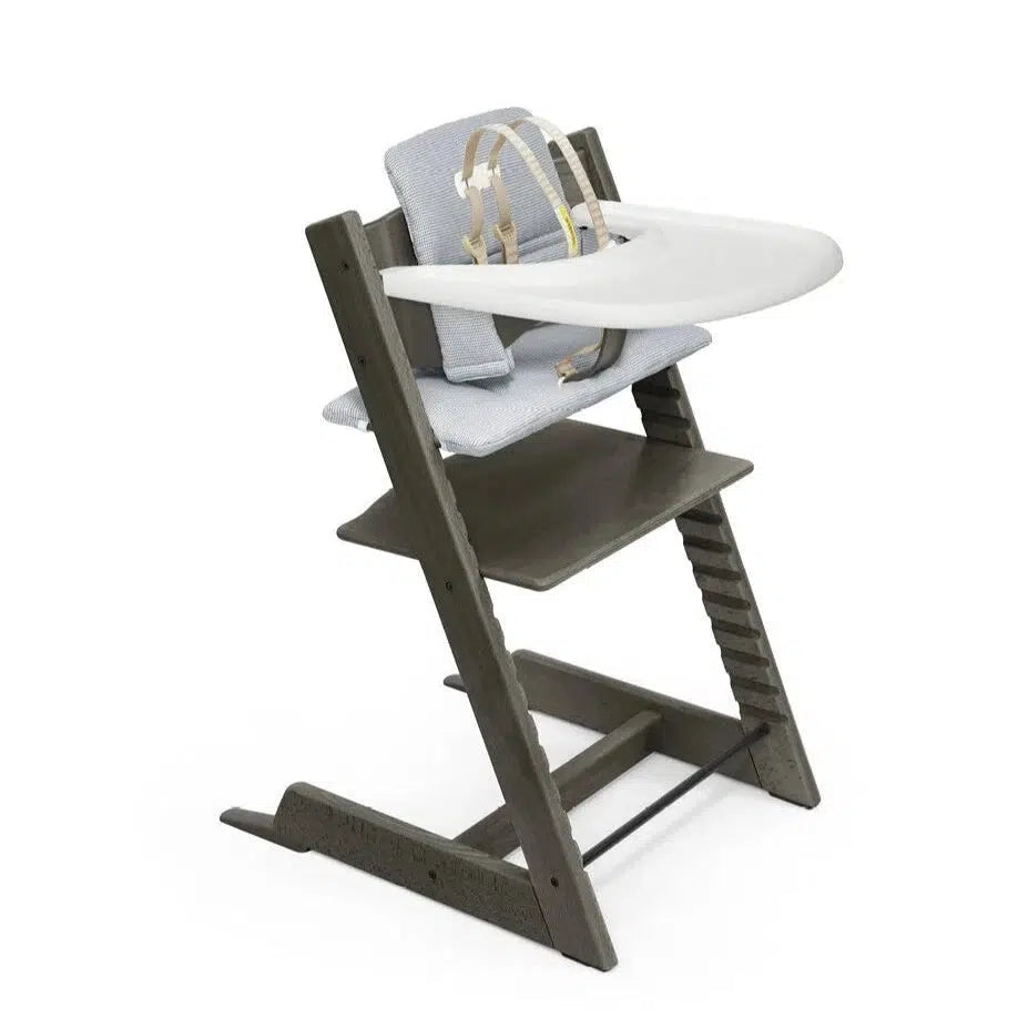 Stokke - Tripp Trapp Chair + Baby Set Bundle - Hazy Grey-Tripp Trapp High Chair Bundles-Posh Baby