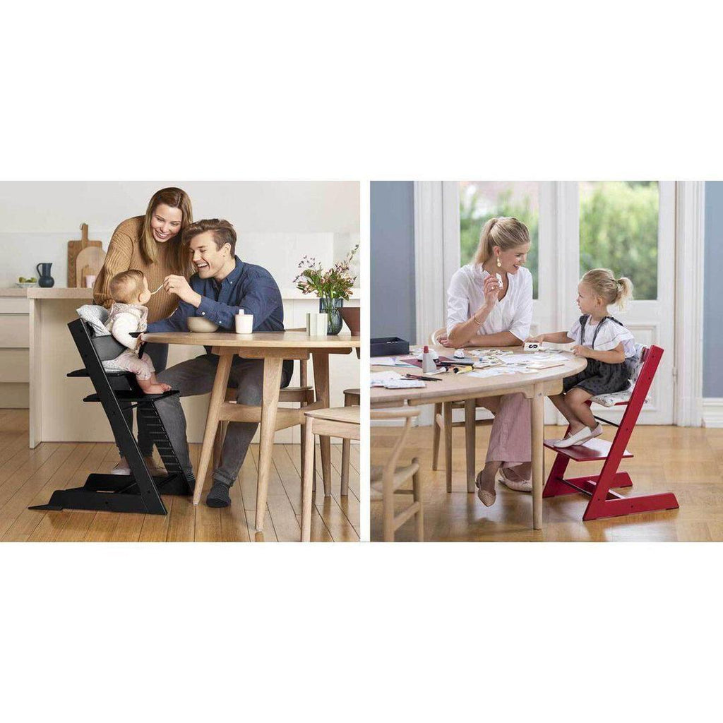 Stokke - Tripp Trapp High Chair and Cushion with Stokke Tray - Black with Nordic Grey-Tripp Trapp High Chair Complete Bundles-Posh Baby