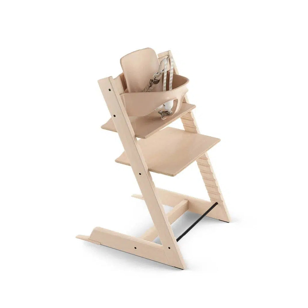 Stokke - Tripp Trapp High Chair and Cushion with Stokke Tray - Natural with Glacier Green Cushion-Tripp Trapp High Chair Complete Bundles-Posh Baby
