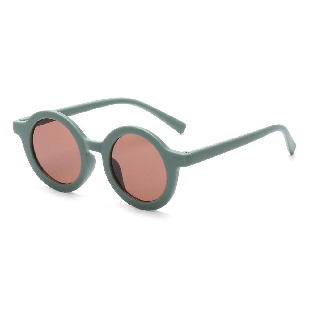 Sugar + Maple - Vintage Round Matte Sunglasses-Sunglasses-Aloe-Posh Baby