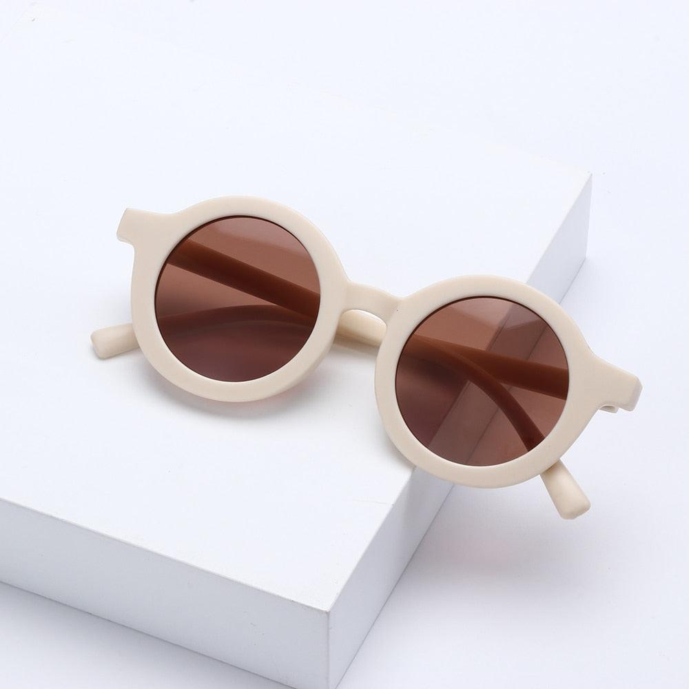 Sugar + Maple - Vintage Round Sunglasses-Sunglasses-Mushroom-Posh Baby