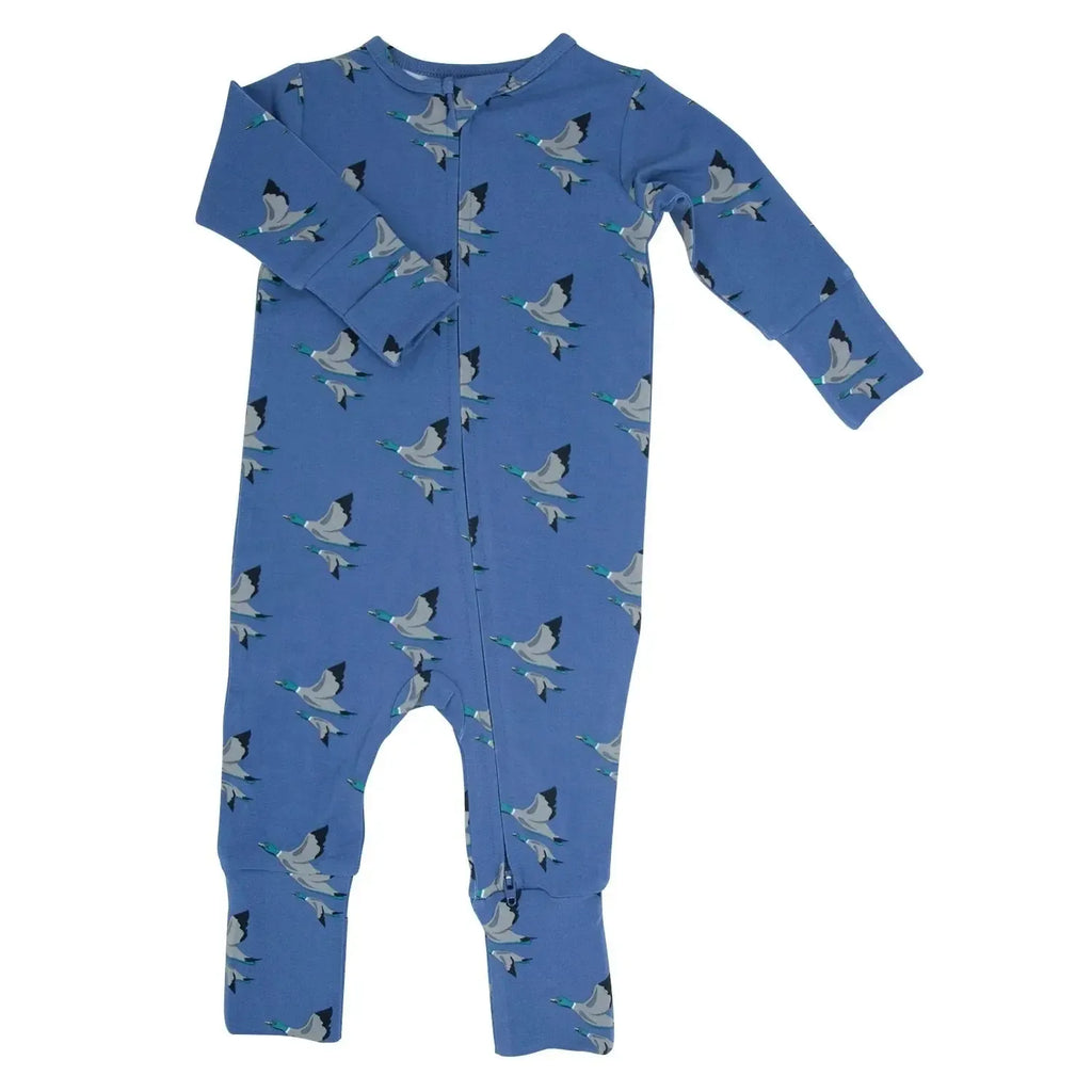 Sweet Bamboo - Convertible Two Way Zipper Romper - Elmer Fudd-Footies + Rompers (Basic)-Newborn-Posh Baby