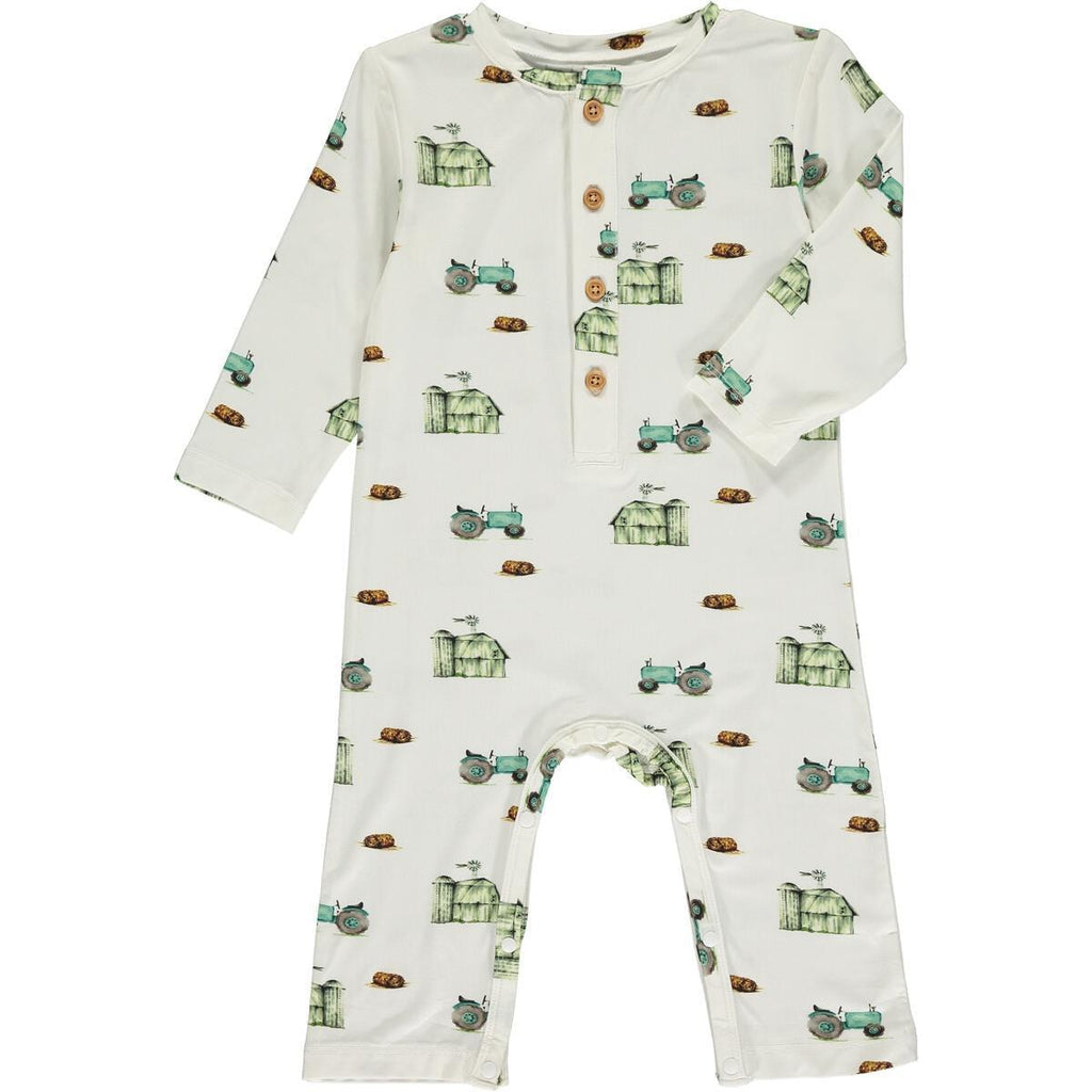 Tickety Boo - Bamboo Henley Romper - Barns-Footies + Rompers (Fashion)-3-6M-Posh Baby
