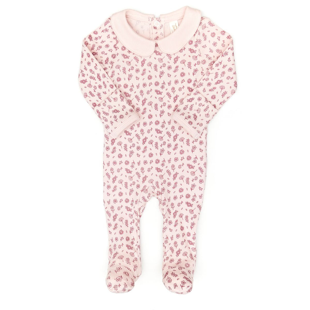 Tun Tun (Peru) - Cotton Luna Footie - Rose Flowers-Footies + Rompers (Fashion)-Newborn-Posh Baby